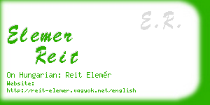 elemer reit business card